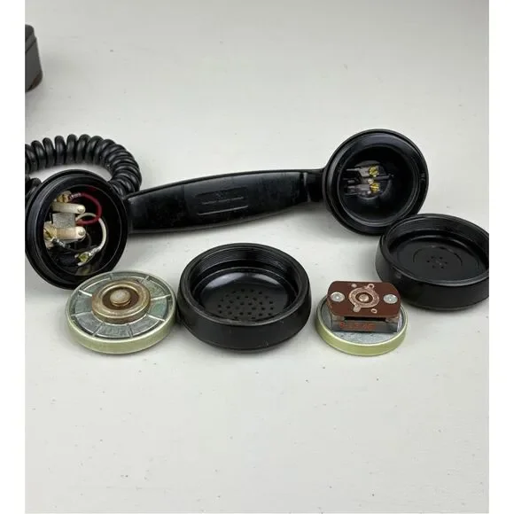 Vintage 1940s Western Electric FIW F1W Black Rotary Desktop Telephone Black USA - Picture 12 of 13